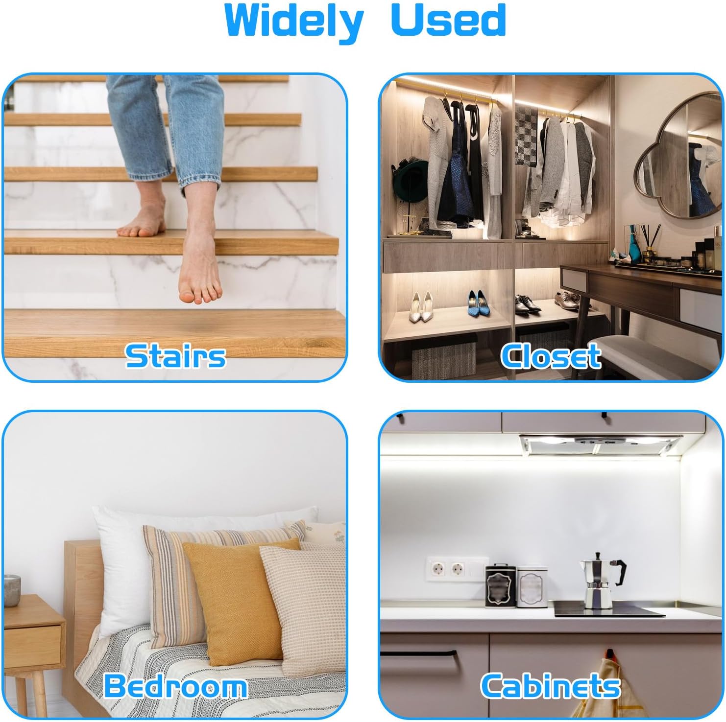 1 PCS 3 Beads Tap Push Light, Under Cabinet Lights Touch Button Puck Stick On for Closet Counter Kitchen Cabinet RV(Blister Packs)