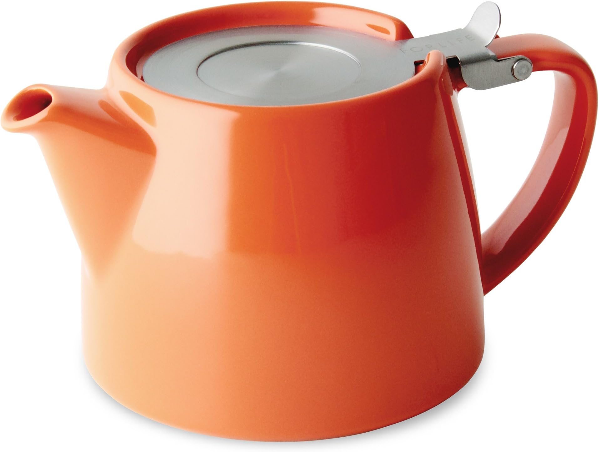 Stump Teapot with SLS Lid and Infuser, 18-Ounce, Carrot