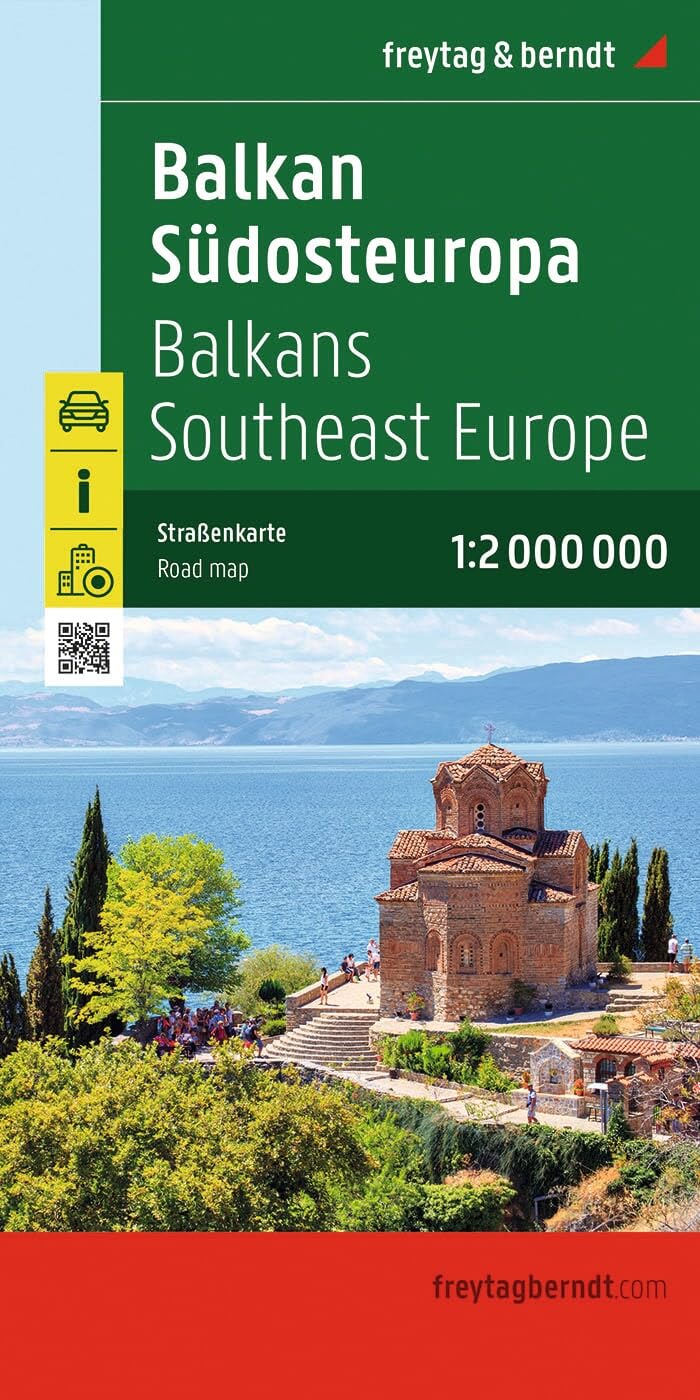 Balkans - South Eastern Europe Road Map - 1:2,000,000 scale