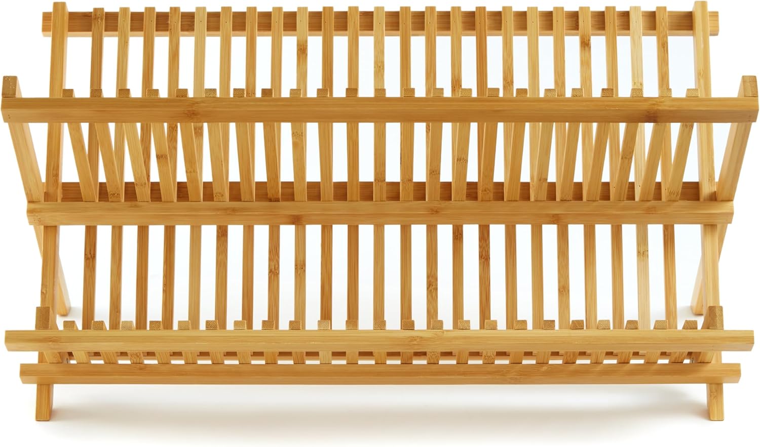 Berghoff Bamboo Plate Rack 20", Light Brown, Durable, Reusable, Drying Rack, Strain Dishes, Lightweight