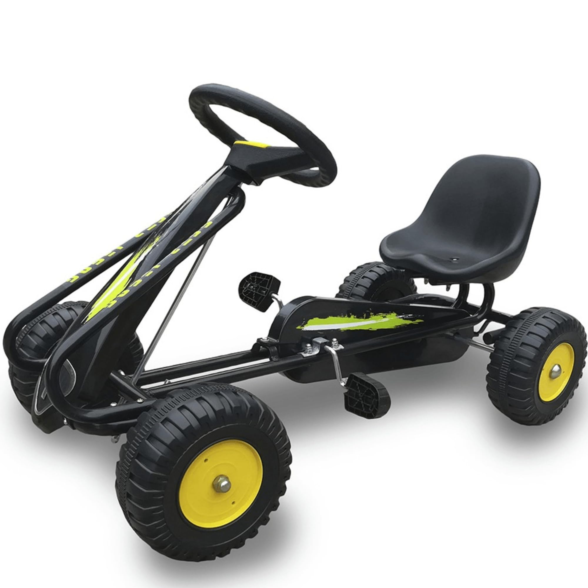 QPLAY - Coche a Pedales Go Kart - Dos velocidades - Ideal para niños a Partir de 3 años - Rojo (Ruedas DURAS)