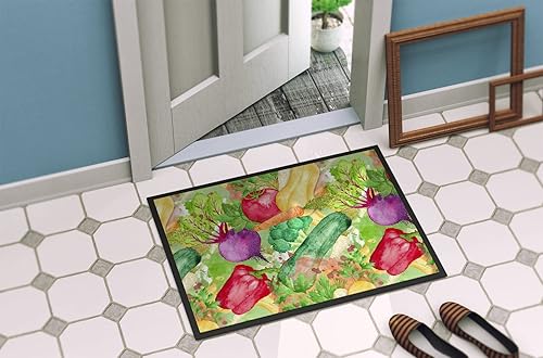 Miniatura 4 de Caroline's Treasures BB7572MAT - Tapete de acuarela para puerta delantera, de granja a mesa, de 18 x 27 pulgadas, para interiores y exteriores, para