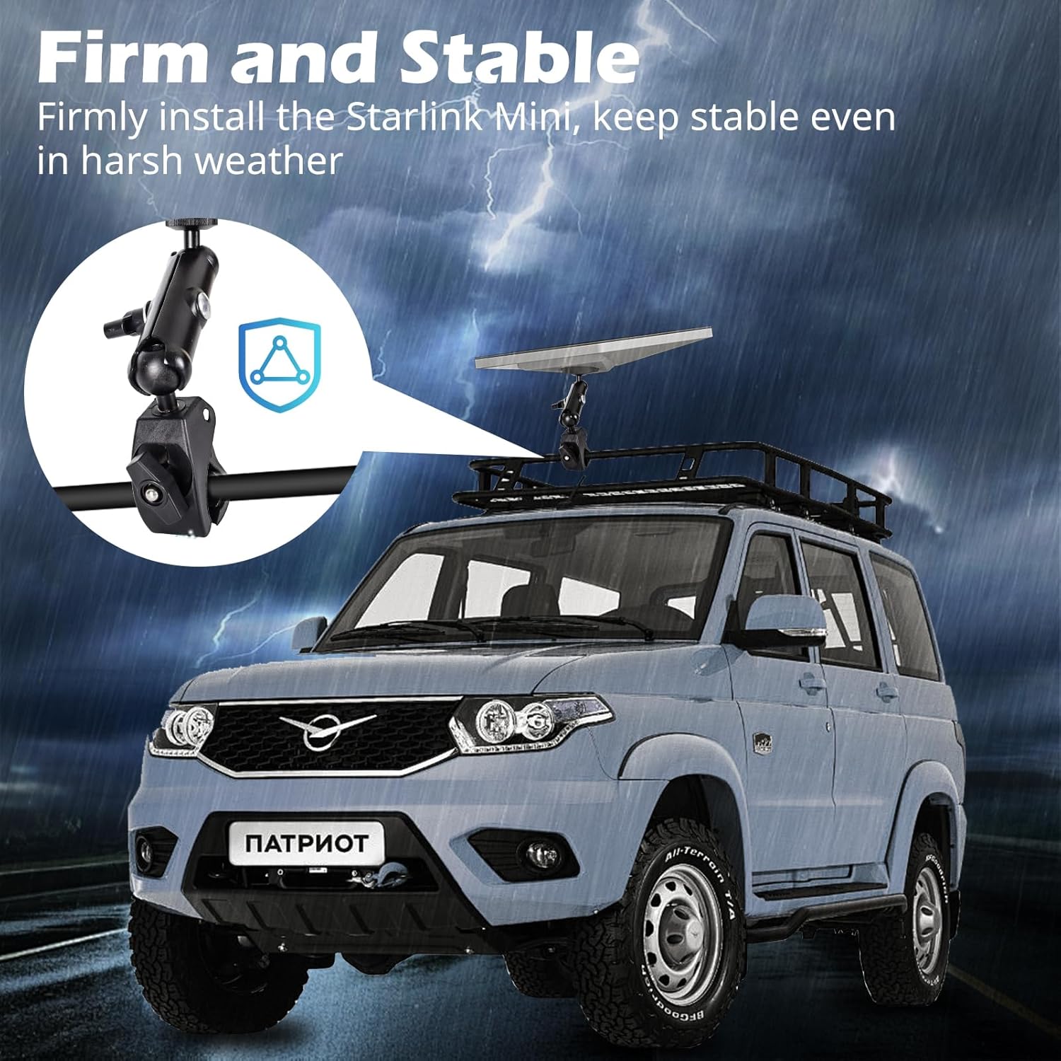 UBeesize Starlink ミニマウント 調節可能なクランプマウントアクセサリー Starlink Mini ルーフラック