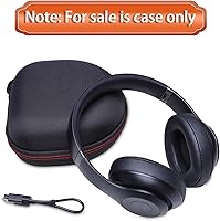 Vista 7 de Headphone Case Compatible with BERIBES/TOZO/KVIDIO/Beats/Soundcore Anker Noise Cancelling Over-Ear Headphones, Black