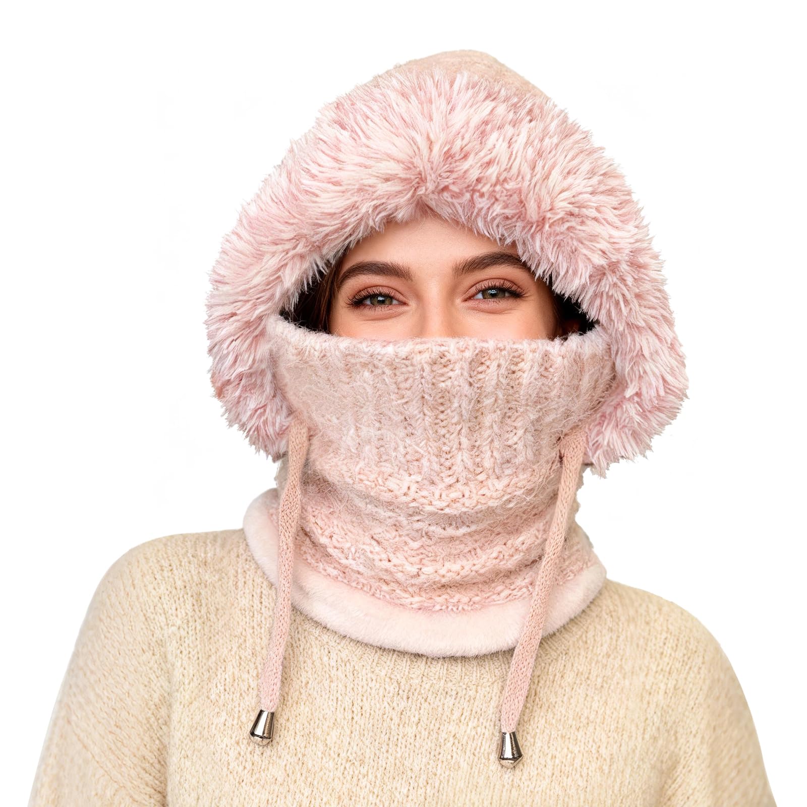 TAGVO Pasamontañas Termico para Mujer, Invierno Capucha Polar Balaclava Polar Multifuncional para Clima Frío Esquí al Aire Libre Montaña Senderismo