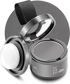 Root Touch Up Powder - Instant Gray Hair Coverage for Hairline, Eyebrows, Men's Beard, and Bald Spots