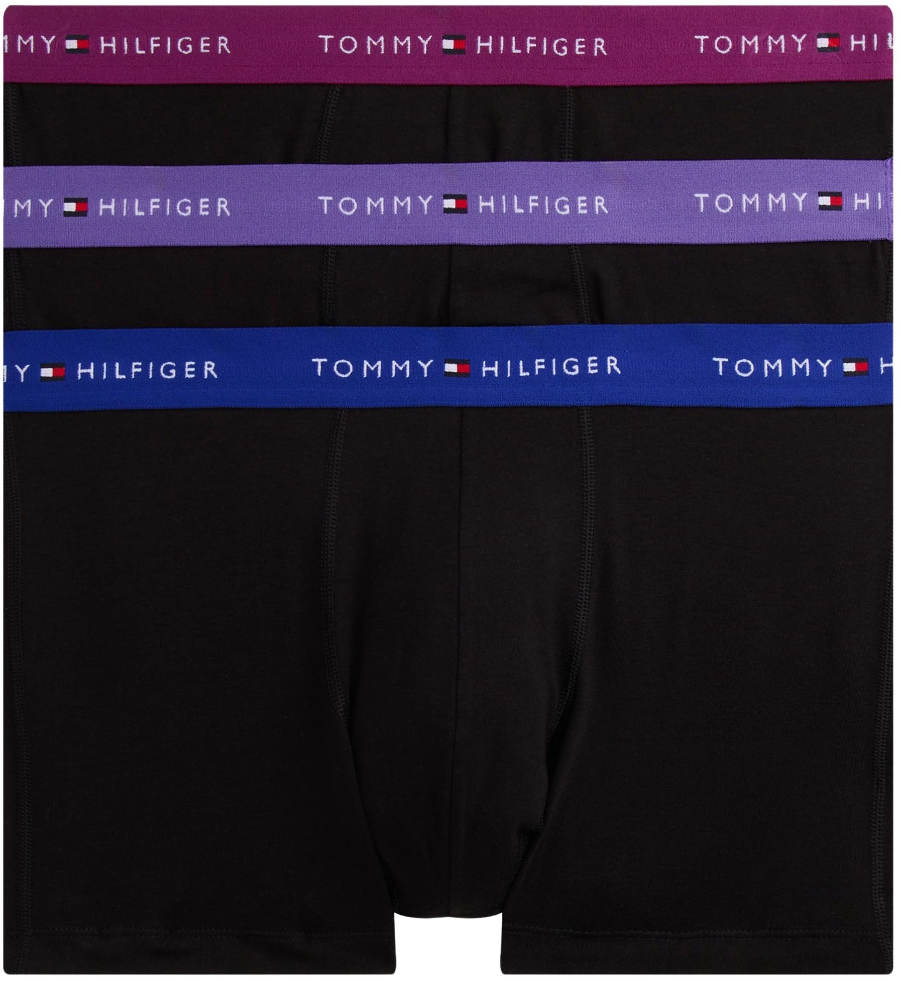 Tommy Hilfiger Men' Black 3-Pack Logo Waistband Trunks in Size S, Sports Direct