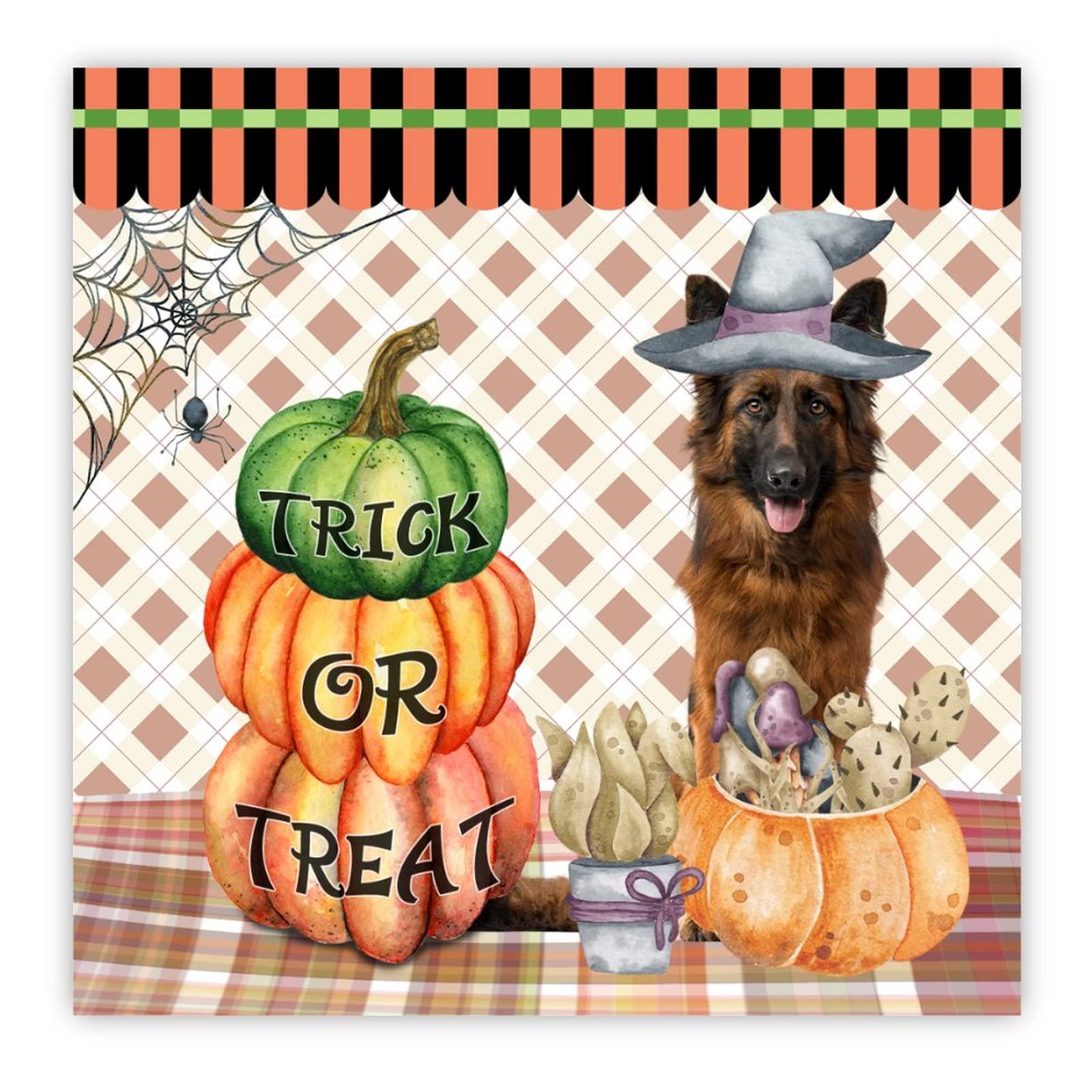 Plaque en bois citrouille Halloween pour sublimer un mur blanc sans effort