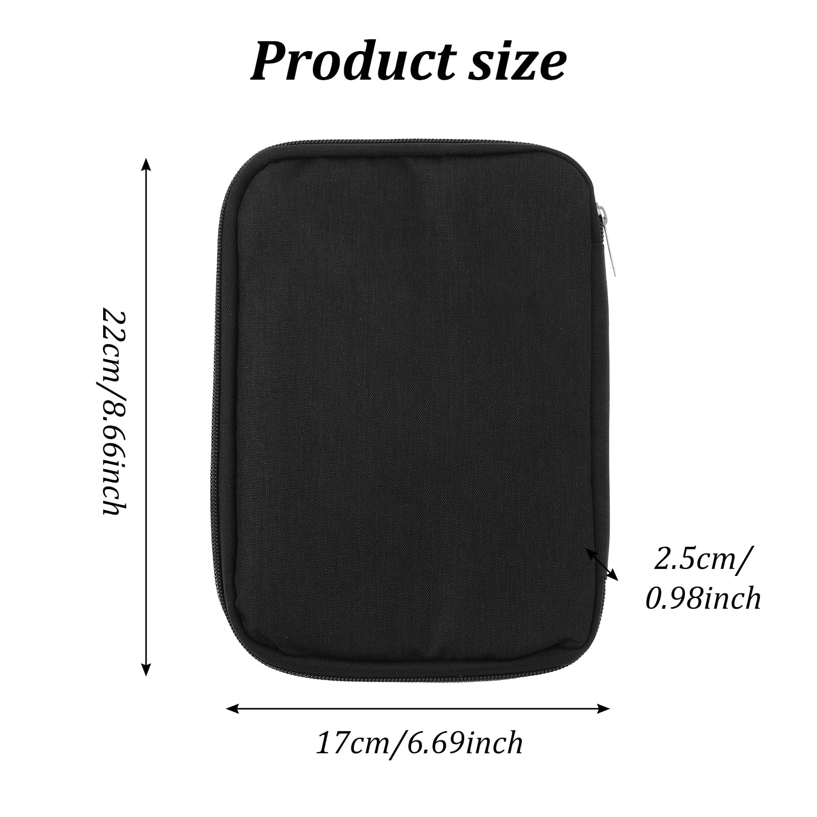 Classicseali Watch Band Case, Waterproof Watch Band Organizer, Portable Watches Bands Storage, for Watches Bands and Accessories,Cable,Earphones,SD Card, Ropes,Black