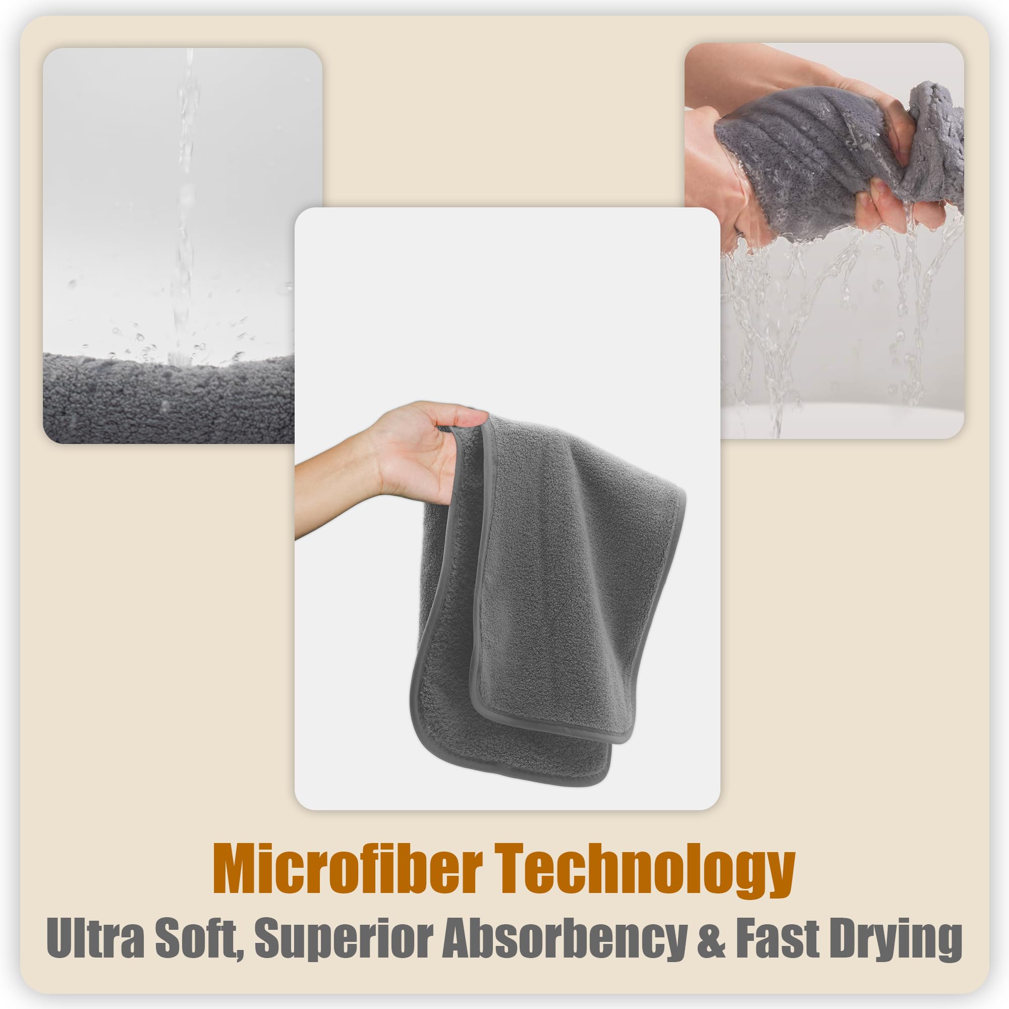 Microfiber Facial Towels for Estheticians - Gray -5