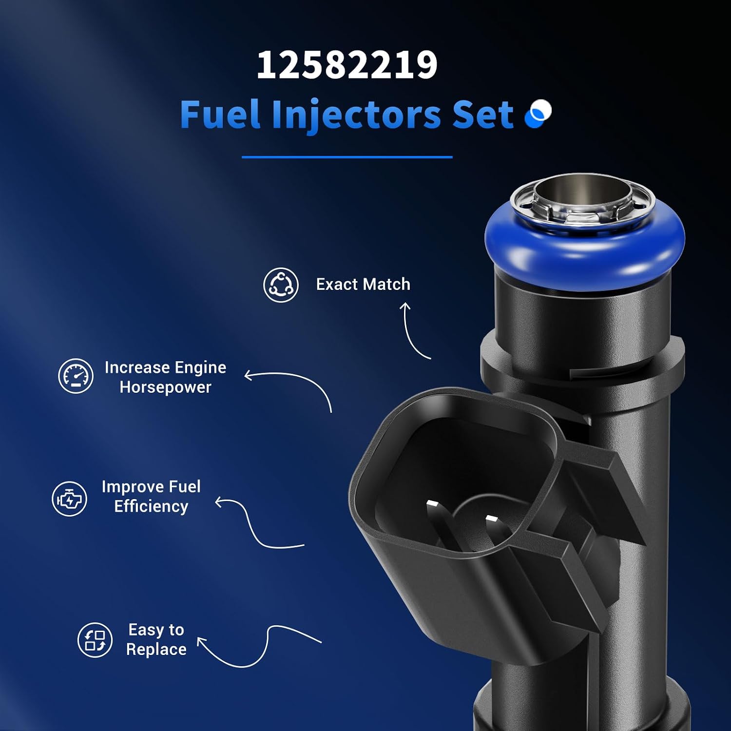 4 PCS Fuel Injectors Fits 2005-2010 Chevrolet Cobalt 2007-2010 Pontiac G5 2005-2006 Pontiac Pursuit 2.2L L4, #OE Replaces 12582219, 832-11191, FJ10630, 17114718, 25362871, FJ722 Fuel Injector Sets