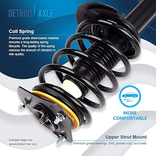Miniatura 1110 de Detroit Axle - Kit de suspensión delantera de 10 piezas para Chevy Aveo Aveo5 Pontiac G3 Wave 2 Ready Struts Assembly 2 Enlaces de barra