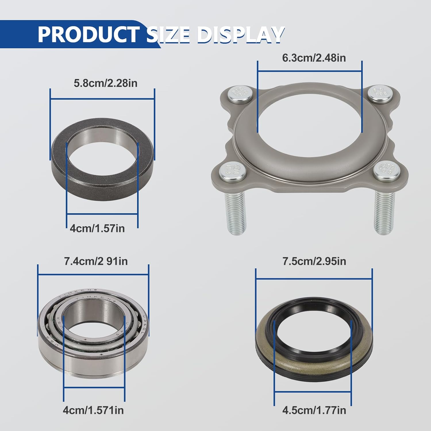 Rear Axle Bearing and Seal Kit Fits Wrangler JK JKU 2007-2017 3.6L 3.8L Exter Axle Shaft Bearing Seal Retainer Replace 68003270AA 83503077 68499023AA 68008523AA