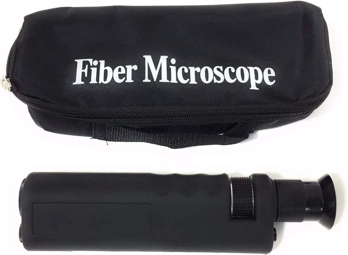 Premium Handheld Fiber Optic Inspection Microscope - 400X Magnification - Includes Protective Case - Commercial Quality
