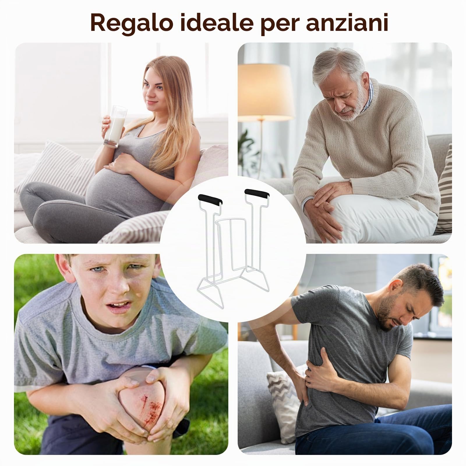 Infila Calze Elastiche Compressive Per Anziani,Infila Calze Per Anziani,Limitazioni Di Mobilità,Gravidanza,In Metallo,Antiscivolo E Stabili,Infila Calze Elastiche Facile Da Usare