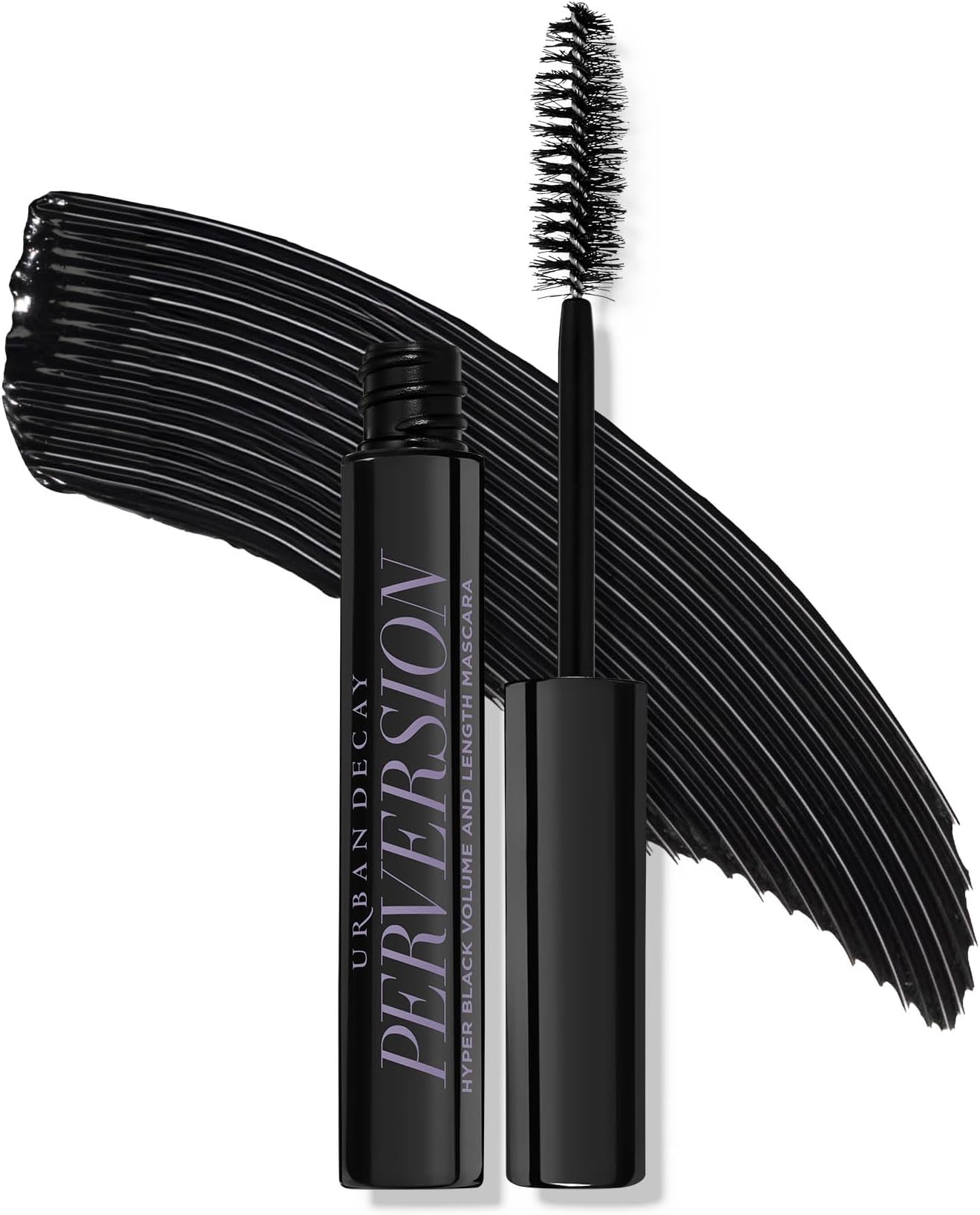 Urban Decay Perversion Volumizing Mascara - Intense Black Lengthening Mascara, Smudge-Resistant, Flake-free, Buildable Lash Volume & Length, Curling & Separating, Vegan Formula, Cruelty-free