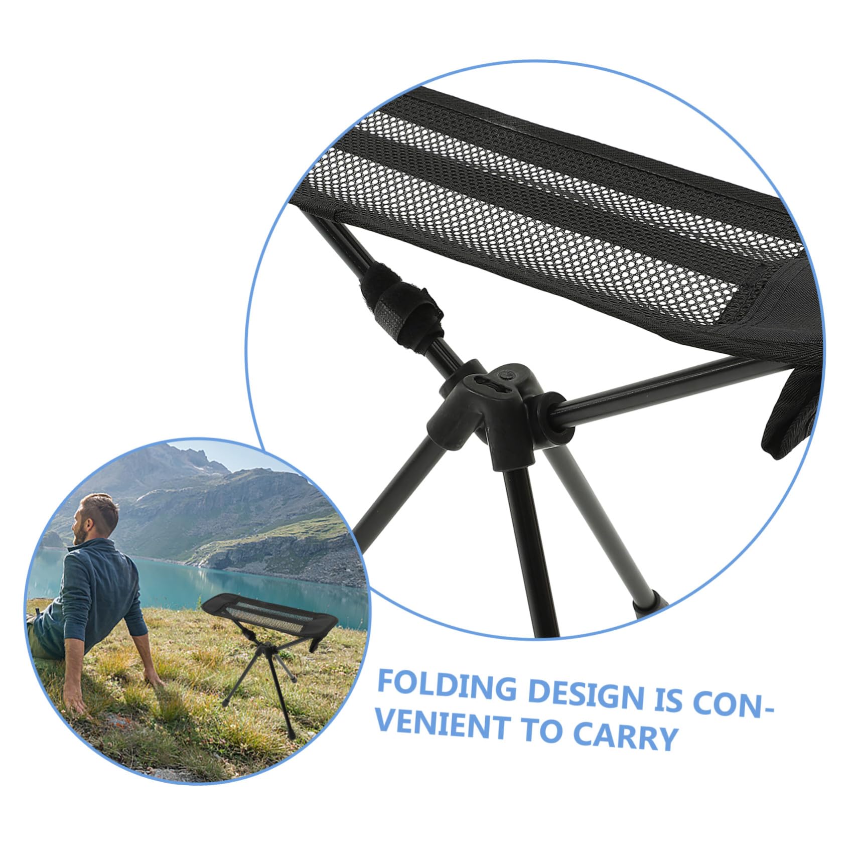 PRETYZOOM Tabouret Pliable Camping Léger Portable Chaise Pliante Multifonction pour Randonnée Jardin Pique- Siège Extérieur Compact