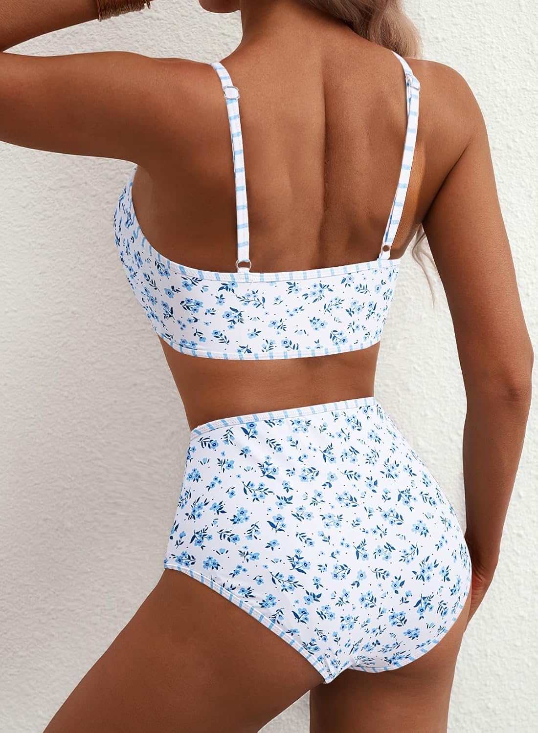 Herseas Women's Floral Print Bikini Sets Two Piece Swim Suits 2026 High Waisted Scoop Bathing Suits - Image 2