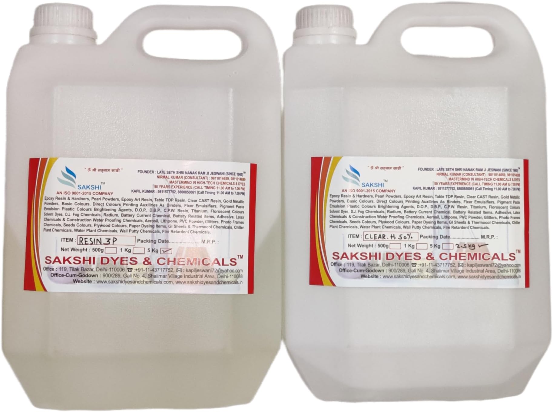 SAKSHI Crystal Clear Non-Toxic Epoxy Resin and Hardener for Beginners & Professionals | UV Resistant Long- Lasting Smooth Finish Epoxy Resin Art Materials ((Resin 5 Kg & Hardner 2.5 Kg)