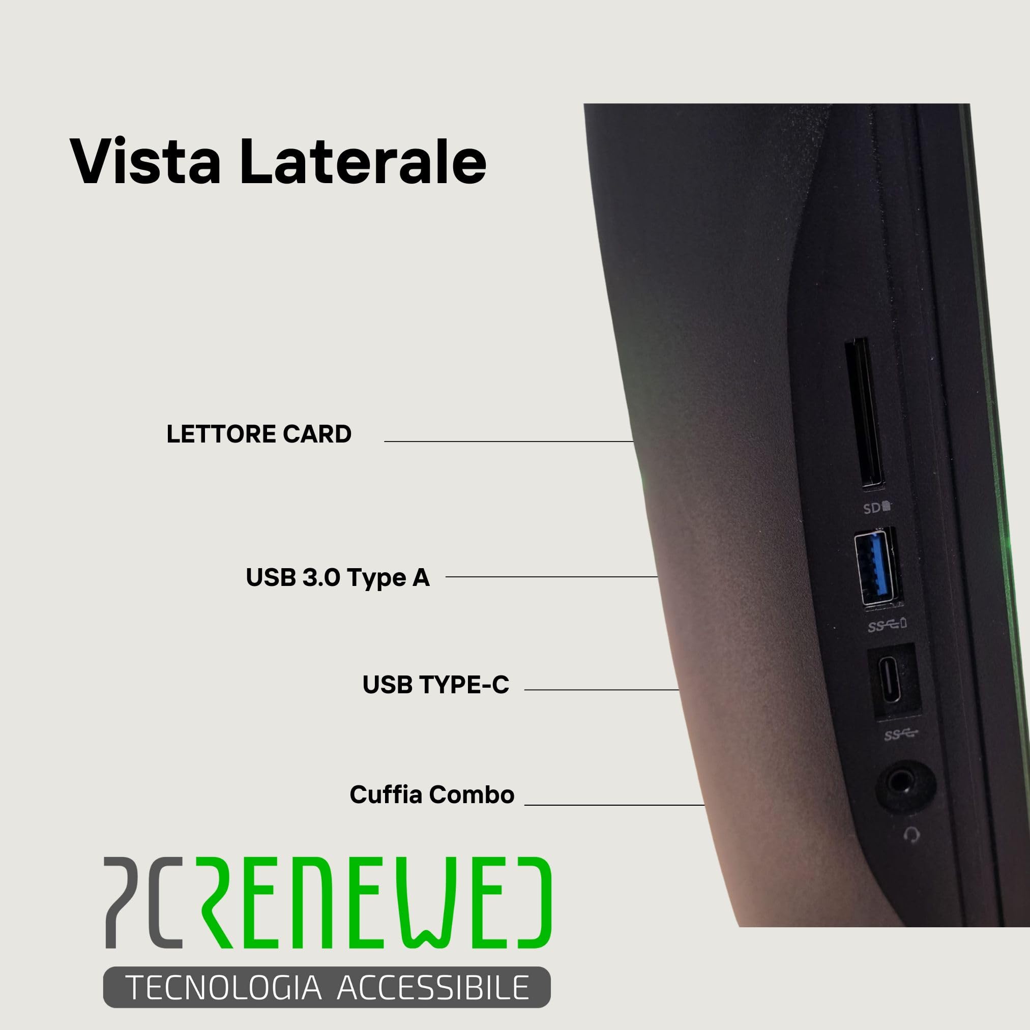 OptiPlex 7450 All in One PC 23" Full HD Core i5 7500 Windows 11 16GB RAM 256GB SSD + 500GB HDD WIFI HDMI Ricondizionato