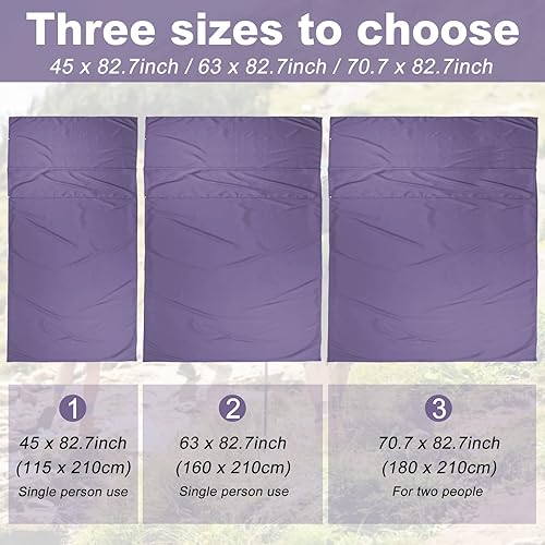 Miniatura 3 de Saco de Dormir Forro de Viaje Hojas para Hotel Hojas de Camping Hojas de Cama de Viaje para Hotel Saco de Dormir Ligero Individual y Doble Compacto