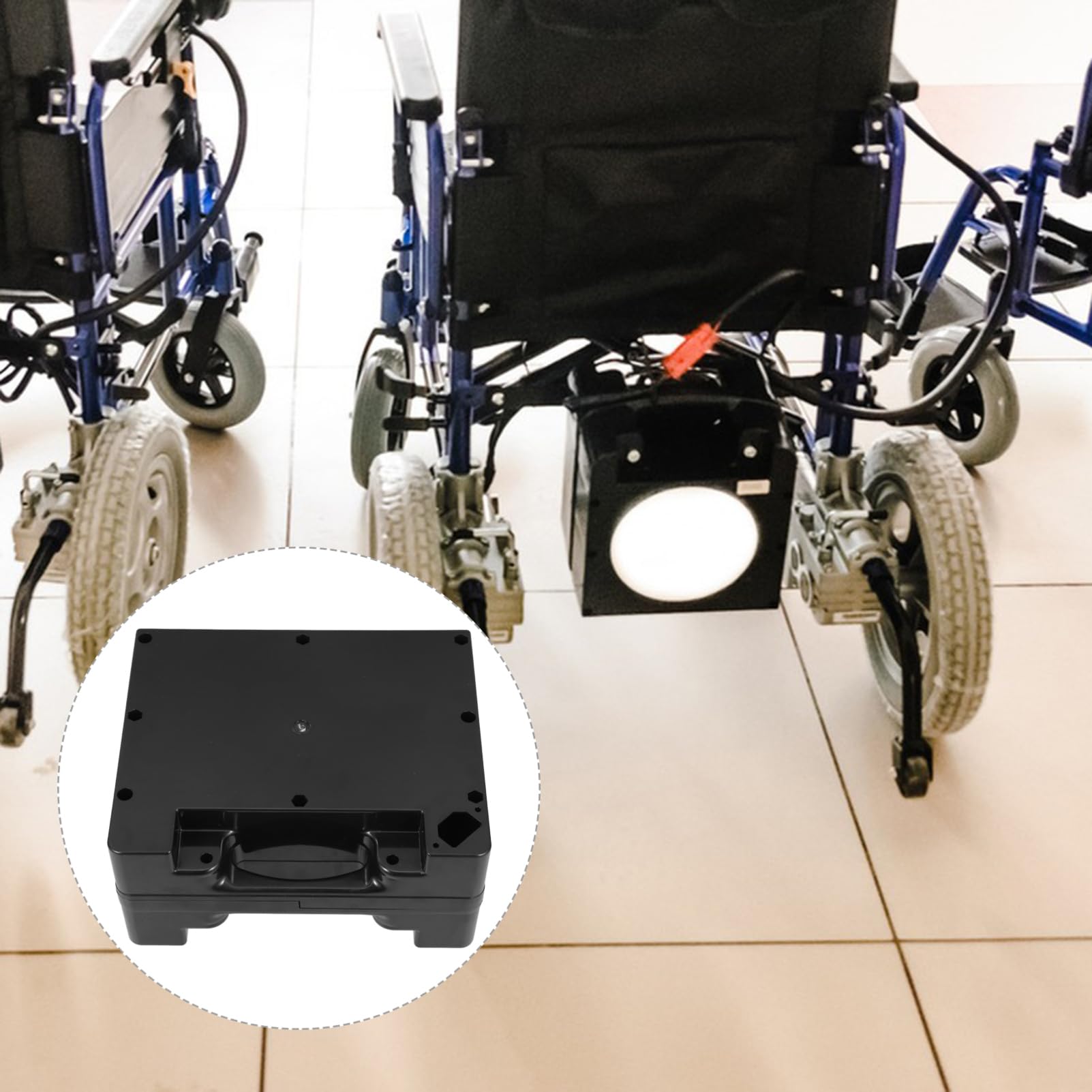 ULTECHNOVO Scatola Porta Batteria Leggera per Carrozzine Elettriche Custodia Compatta e Resistente per Batterie per Ed Esterno Accessorio per Disabili
