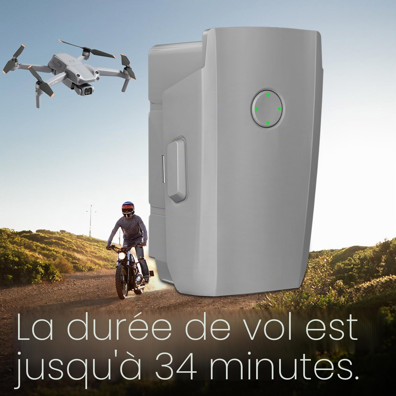 Homesuit Mavic Air 2 Batterie intelligente 3500 mAh 11,5 V pour DJI Mavic Air 2/DJI Mavic Air 2S