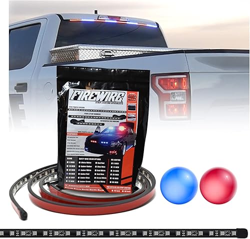 Firewire Luces estroboscópicas LED de emergencia para camiones Iluminación de vehículos de seguridad rojo azul Kit LED de ventana trasera con