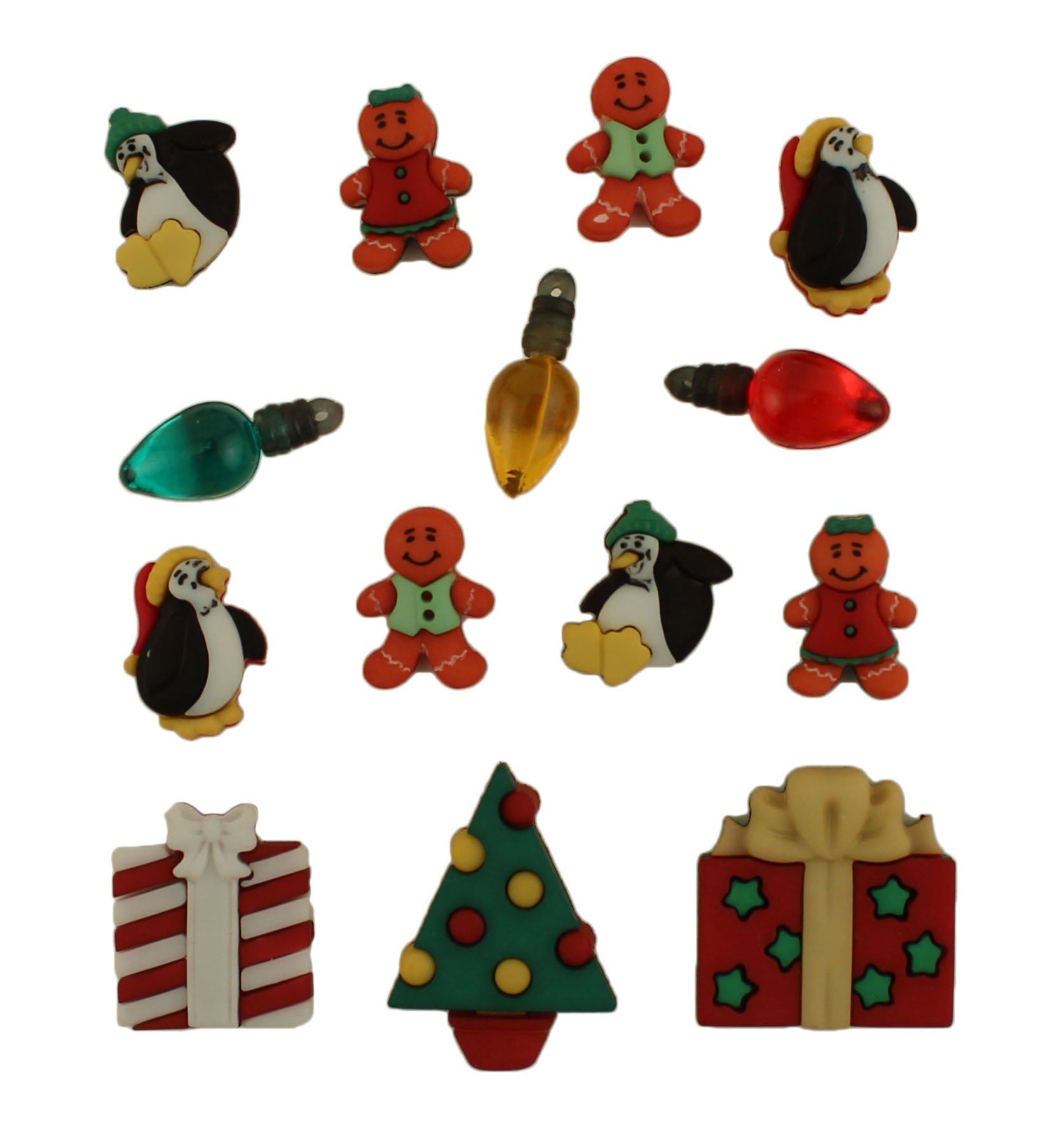 Buttons Galore Holiday Bliss Novelty Craft Buttons, Multicolor, 1x7.5x10 cm