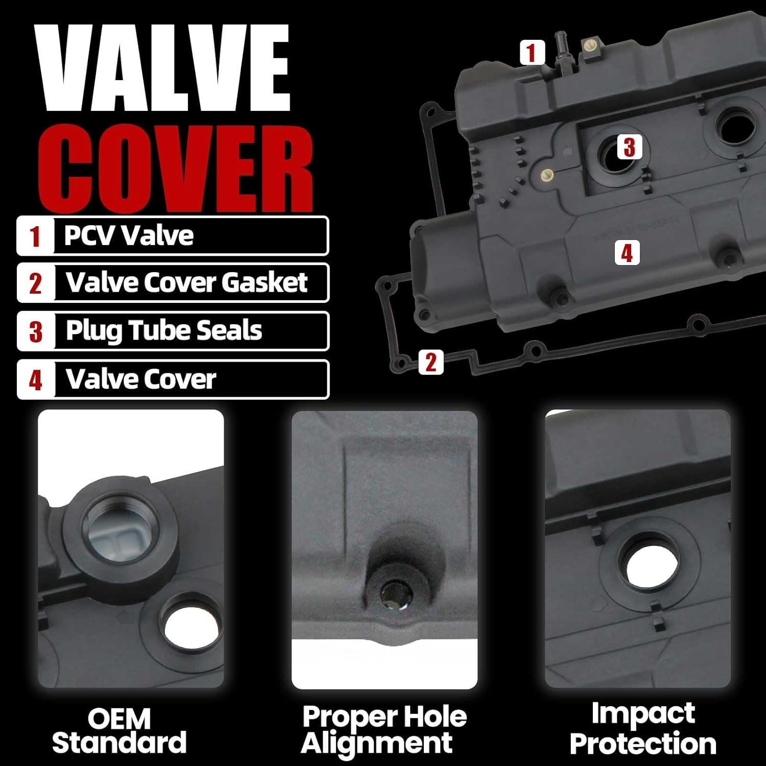 MITZONE Valve Cover Compatible with Hyundai Tiburon Elantra 2001 2002 2003 Naturally Aspirated