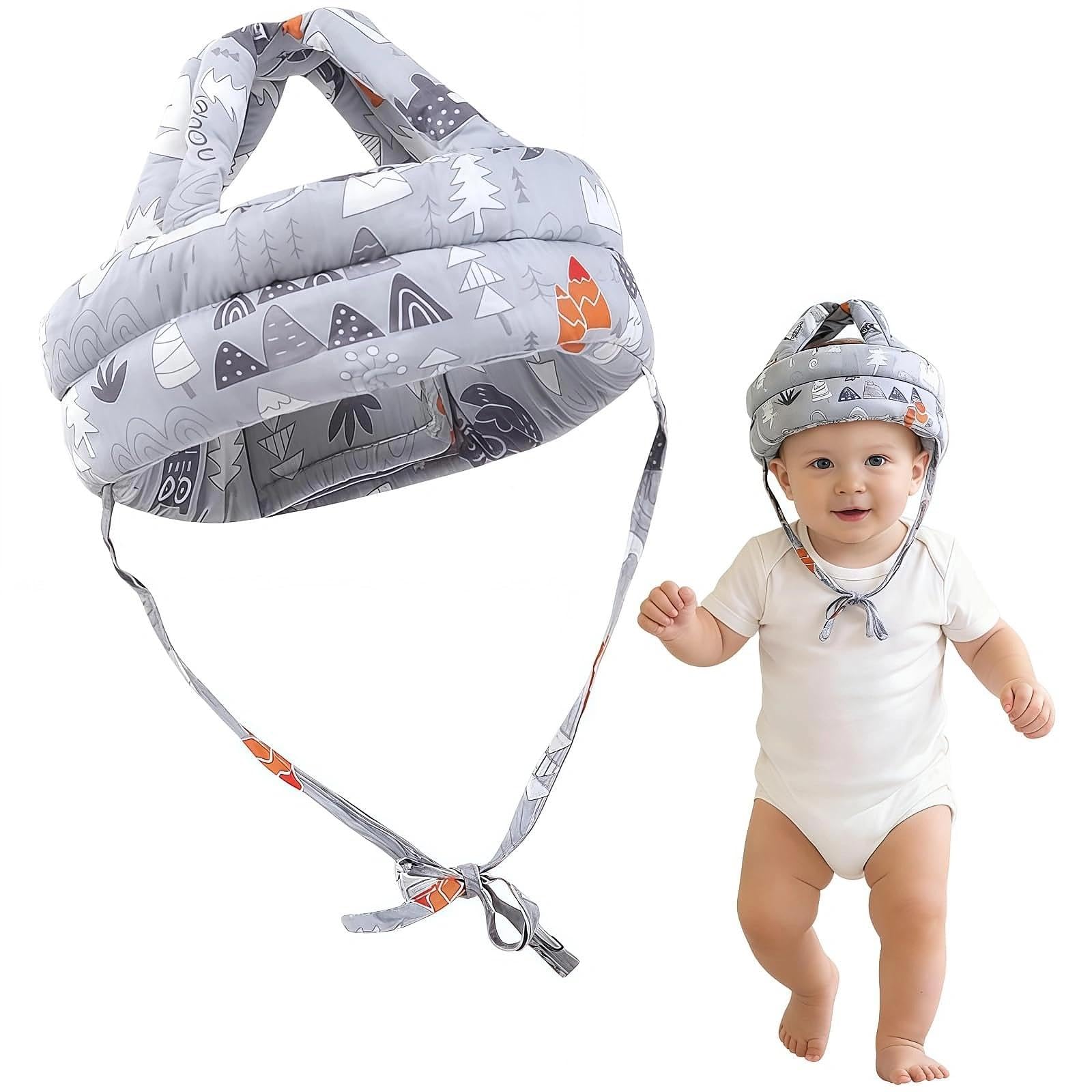NIFTYY Toddler Safety Helmet & Knee Pads Set – Adjustable, Breathable Anti-Fall Head Guard + Knee Cushions for Babies 5-24 Months, Unisex Learning to Walk Protector (Head Protection hat)