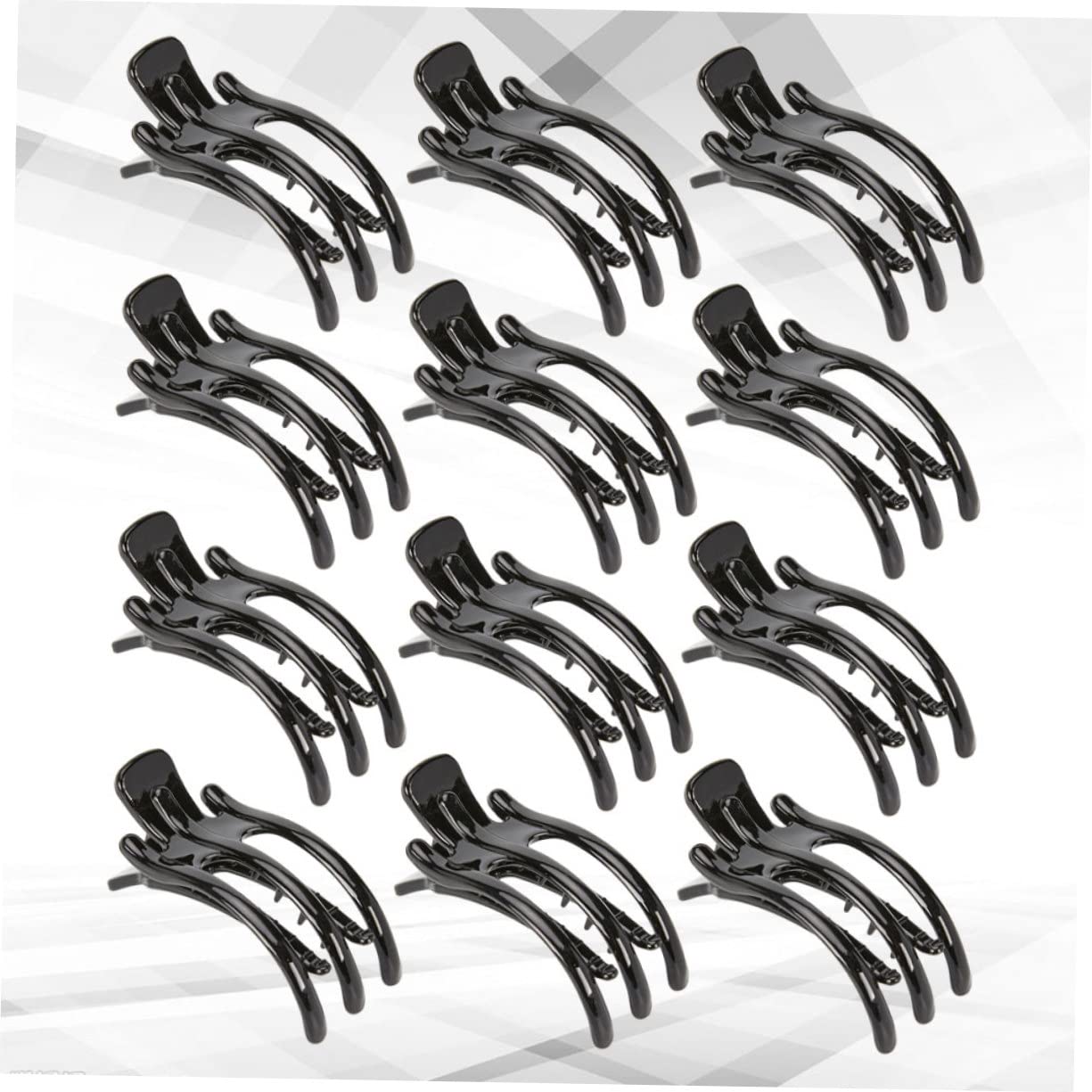 MAGICLULU 24piezas Para Cabello Dientes Clips De Plástico Para Coletas y Recogidos Accesorios De Pelo Elegantes Para Mujeres y Negro