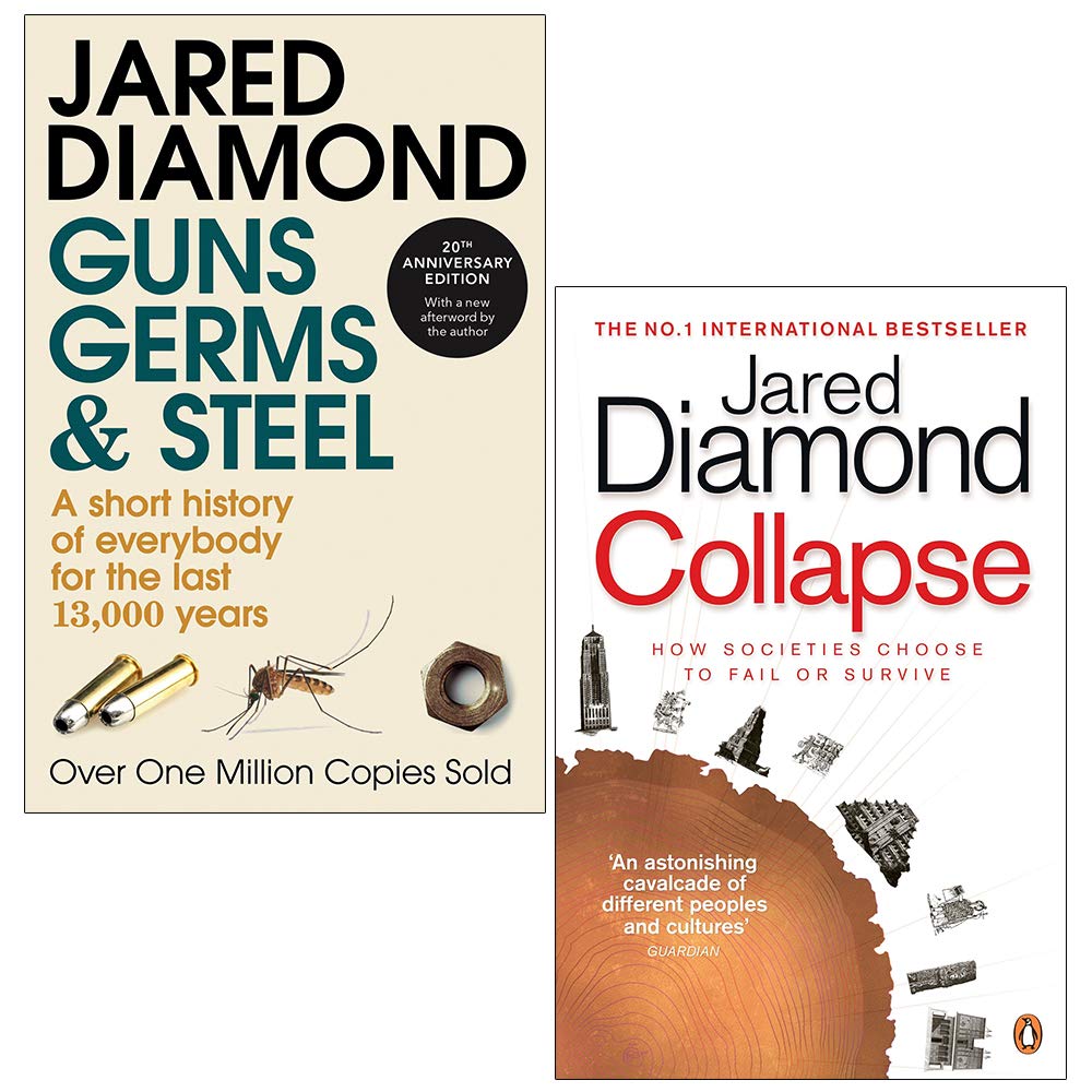 Jared Diamond Collection 2 Books Set (Guns Germs and Steel, Collapse