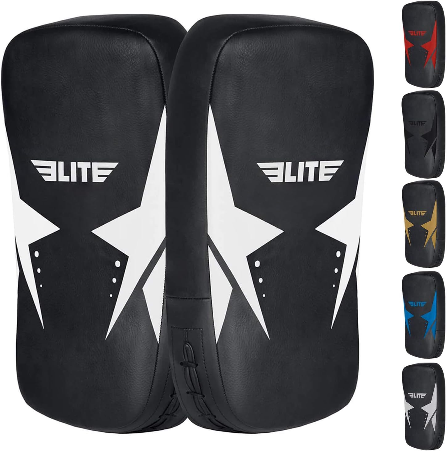 Elite Sports Muay Thai Kickboxing Pads MMA Knee and Elbow Target Kicking Strike Shield Pair for Martial Arts (Blue) : Sports & Outdoors