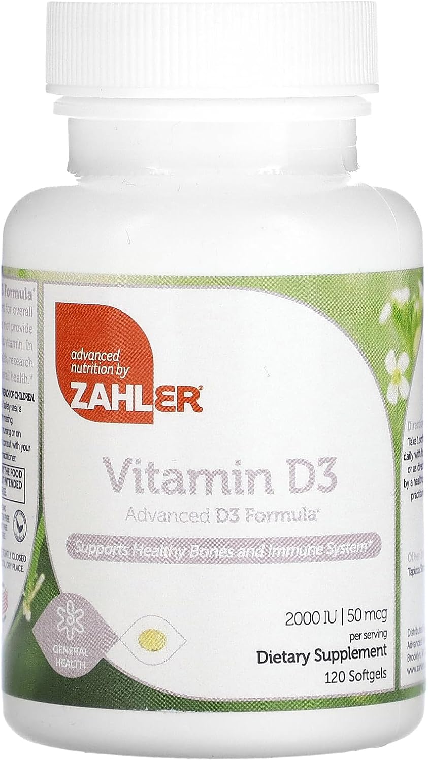 Zahler Vitamin D3, Advanced D3 Formula, 50 mcg (2,000 IU