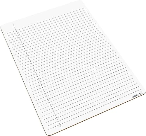 Miniatura 8 de Scribbledo Paquete de 2 cuadernos de borrado en seco, tablero rayado universitario de 9 x 12 pulgadas, reutilizable, borrable, reglado, bloc de