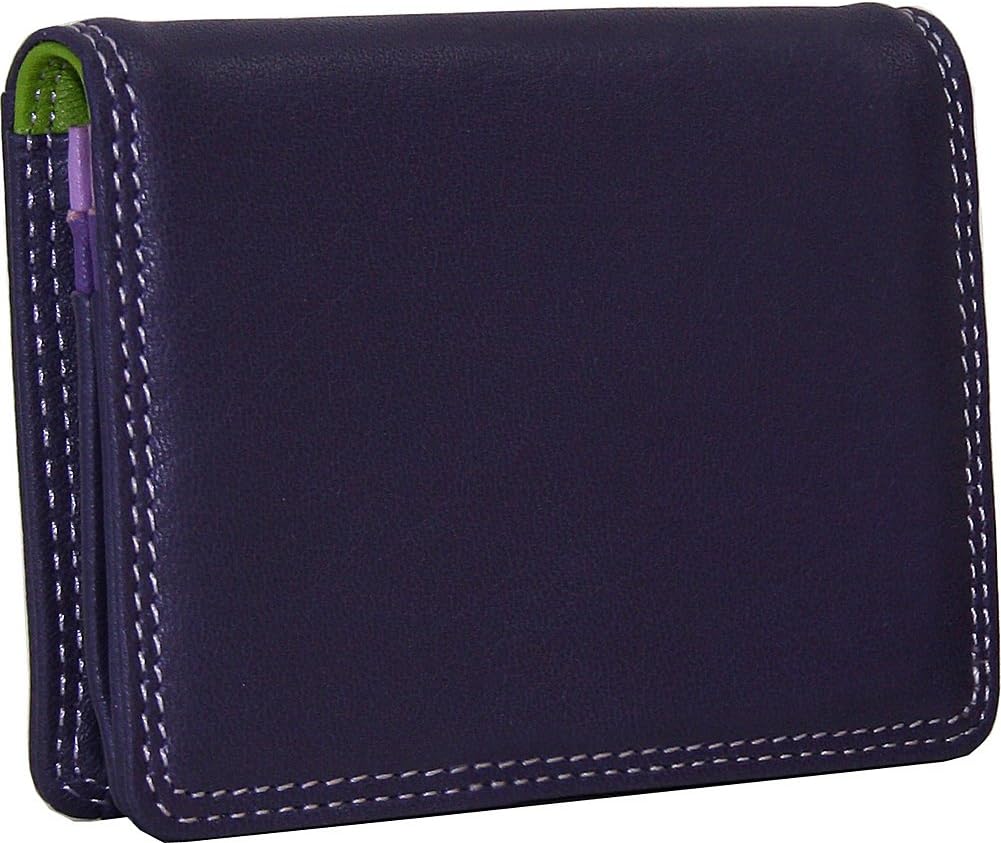 Belarno A232 Leather Gusset Card Case in Multi Color combination