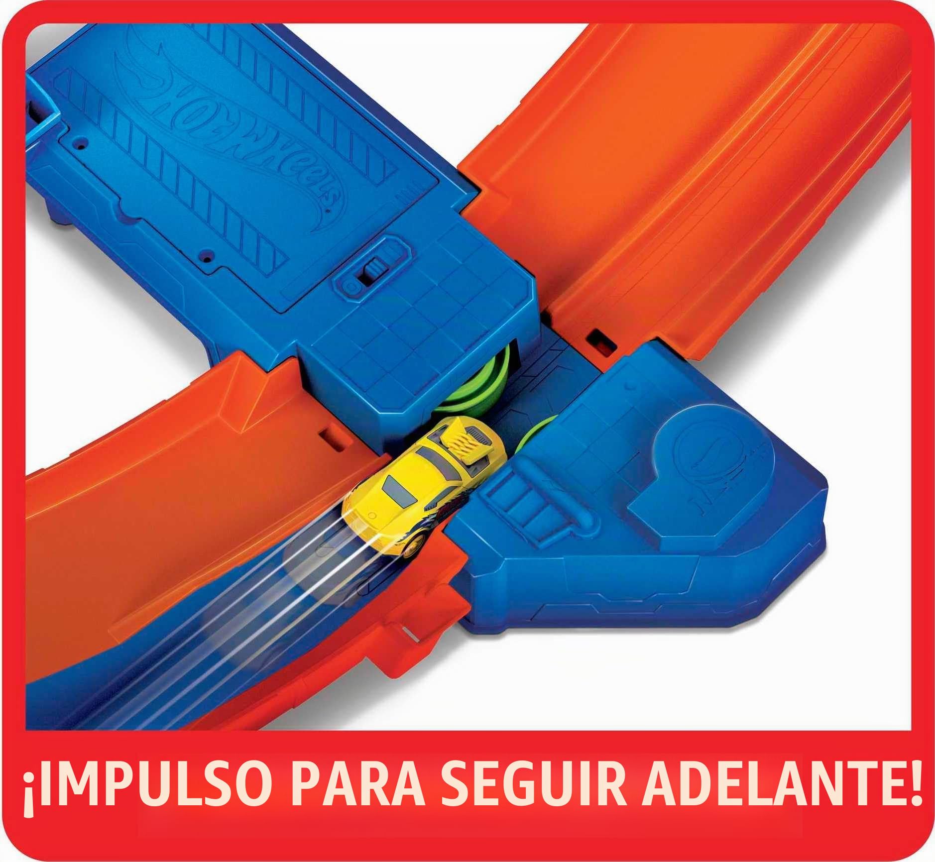 Hot Wheels Looping caos Pista de coches de juguete, incluye 1 vehículo die-cast (Mattel HCB00)