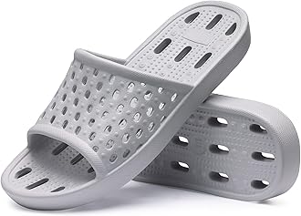 Litfun Shower Shoes for Women Non-Slip Quick Dry Shower Slippers Lightweight Pool Sandals with Drain Holes for College Dorm, Beach, Bathroom & Gym
