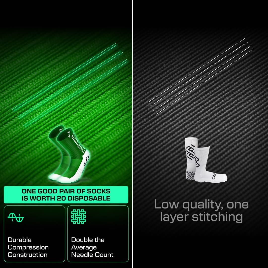 Lux Dual Grip Socks - Soccer Grip Socks for Men and Women. GripArray Performance & Comfort - Image 7