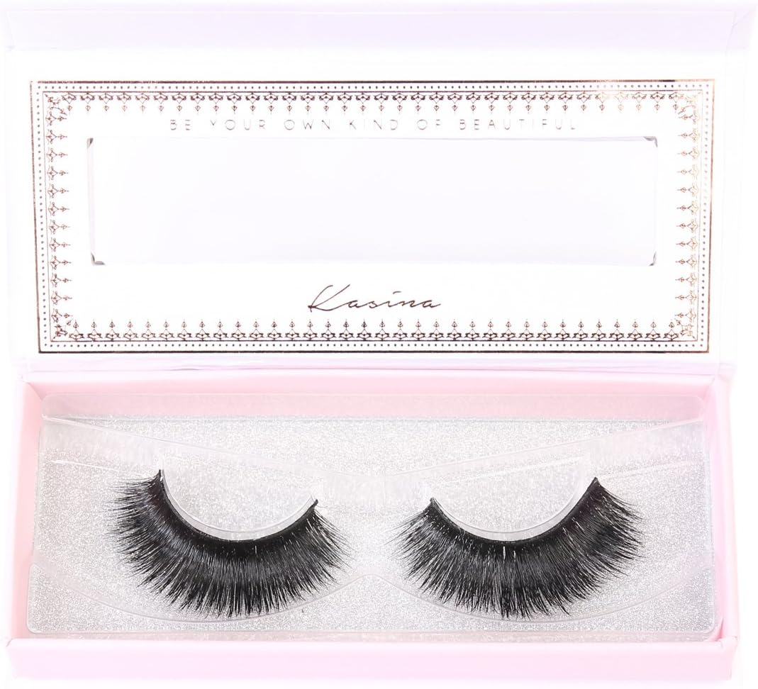 Kasina Mink Eyelashes 100% Original Mink Fur Hand-made False Eye lashes, 1 Pair (#007 AoA)