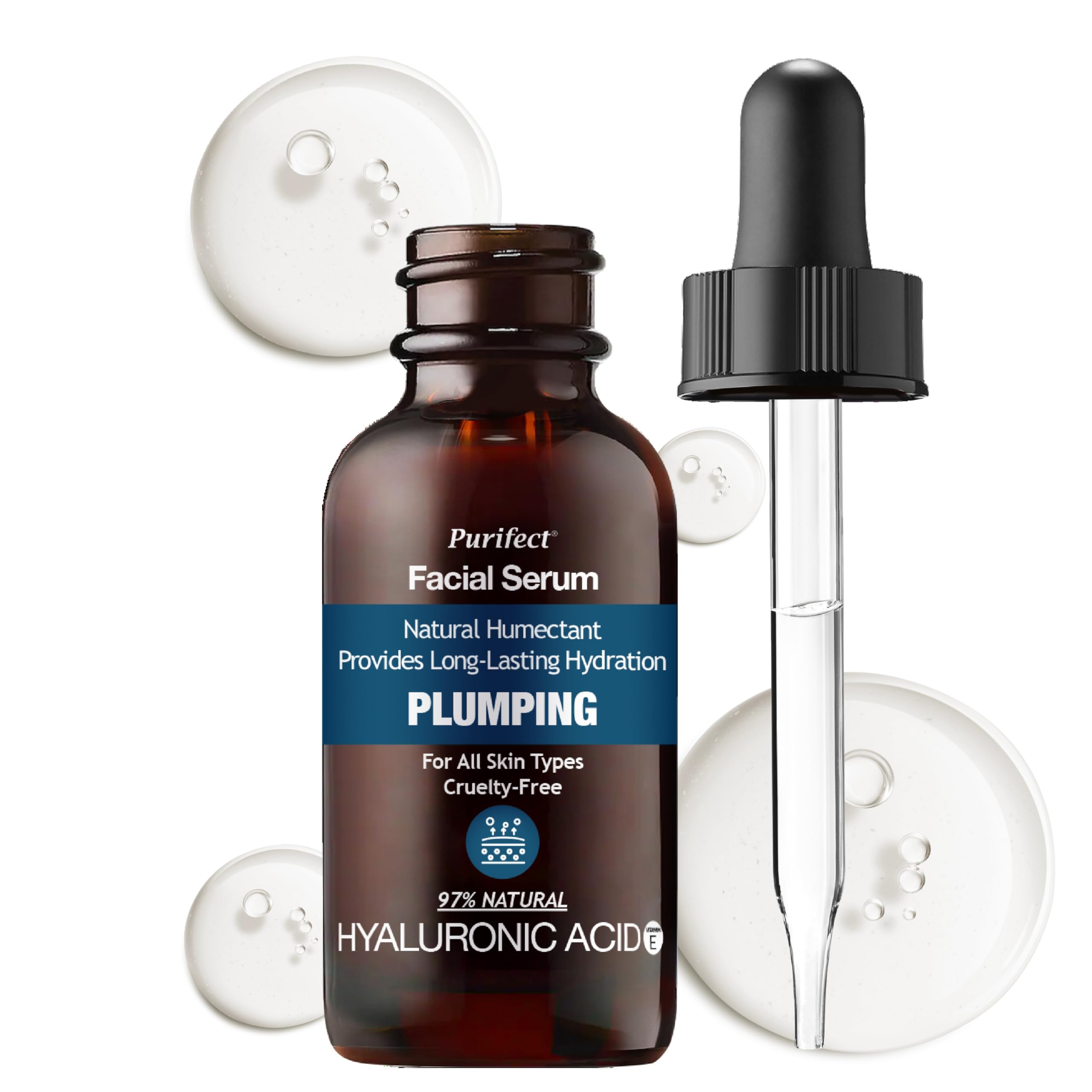 Purifect Plumping Hyaluronic Acid 100 Facial Serum, Nourishes and Moisturizes Skin 30ml