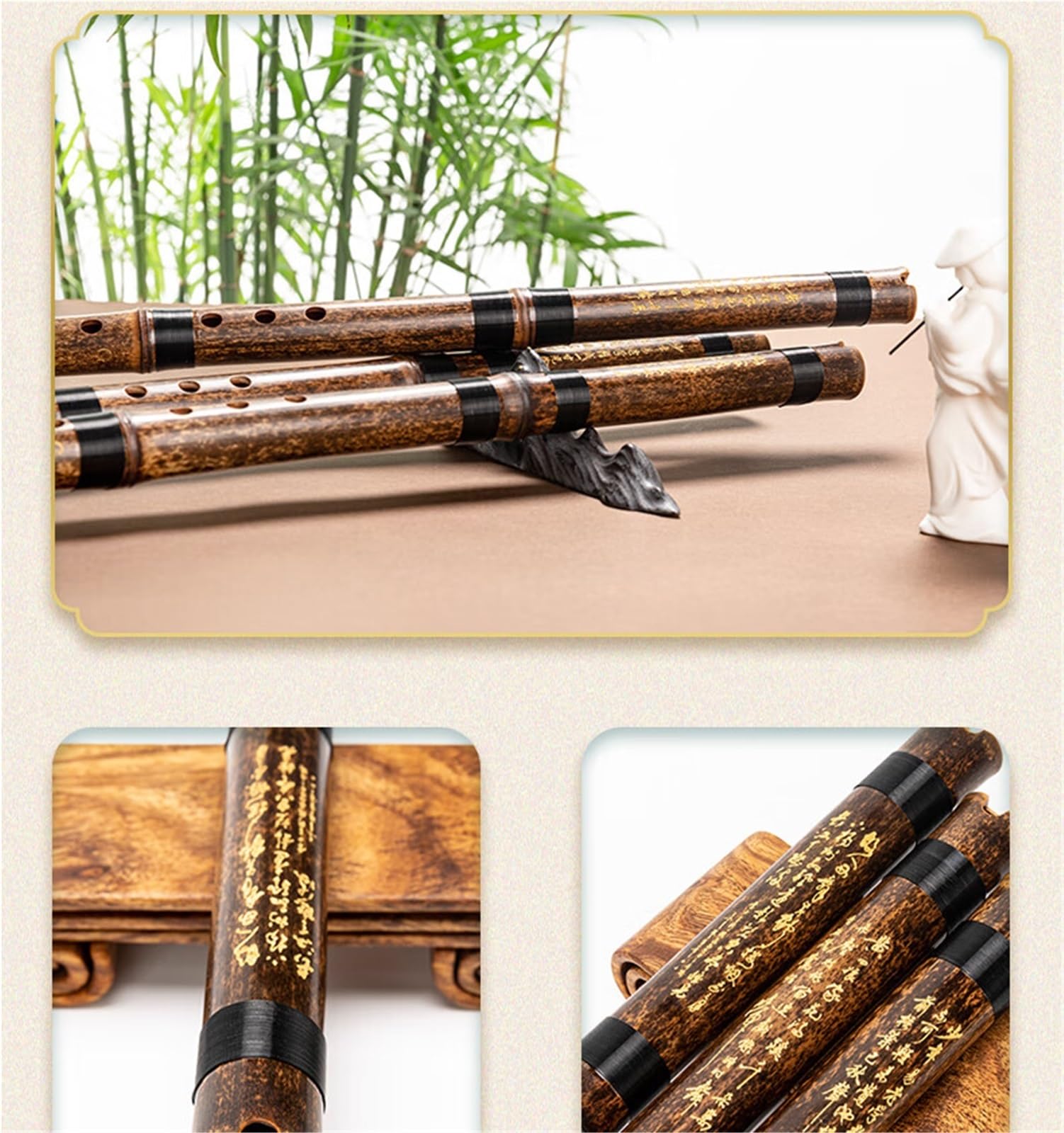 Flûte Bambou Flûte traversière en bambou violet instrument à vent national pour débutants adultes performance professionnelle clé de sol