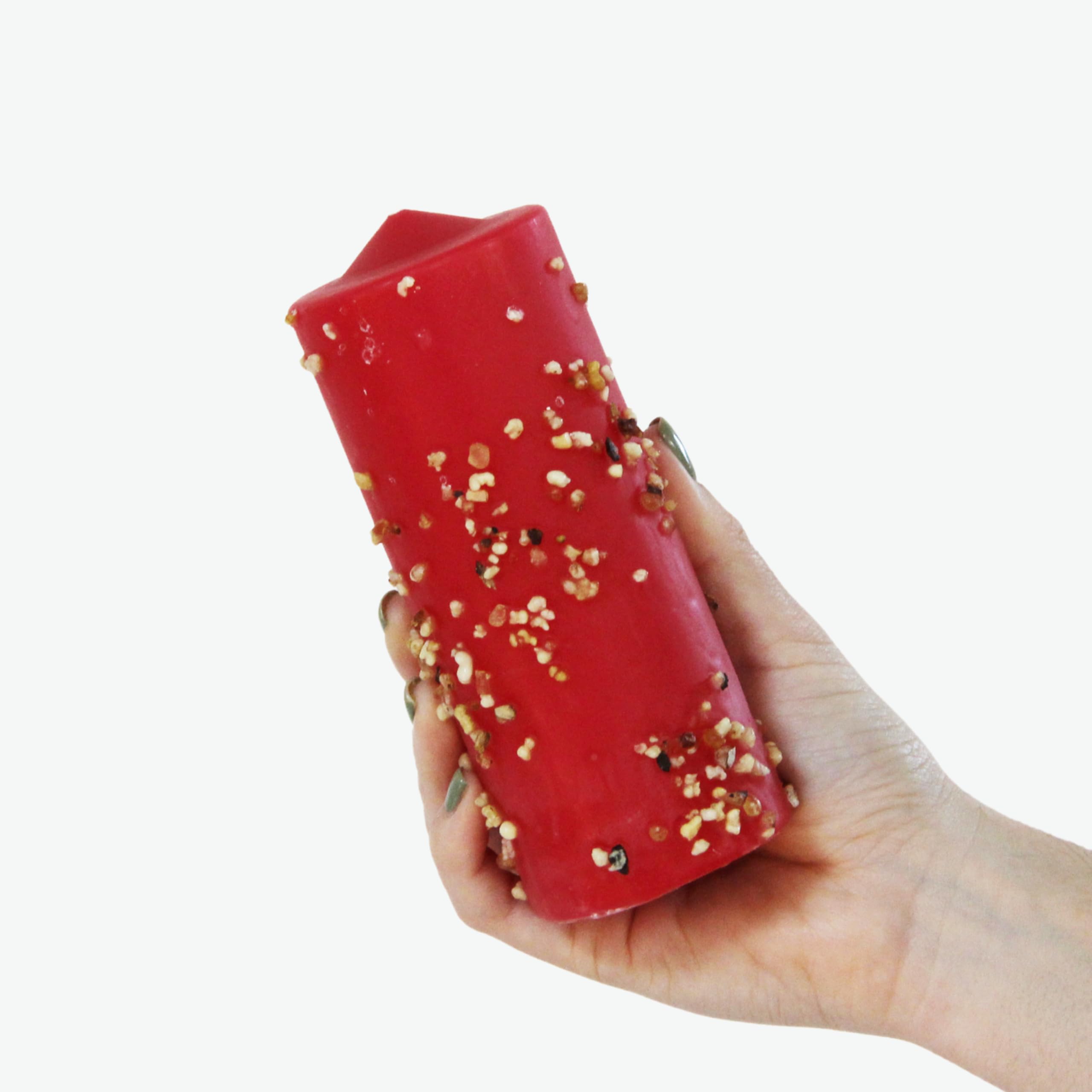 Velón Propósito Abrir Todos Los Caminos – Rojo | Vela Ritualizada Artesanal con Sales y Resinas para Potenciar Proyectos y Eliminar Obstáculos | Con Oración e Instrucciones