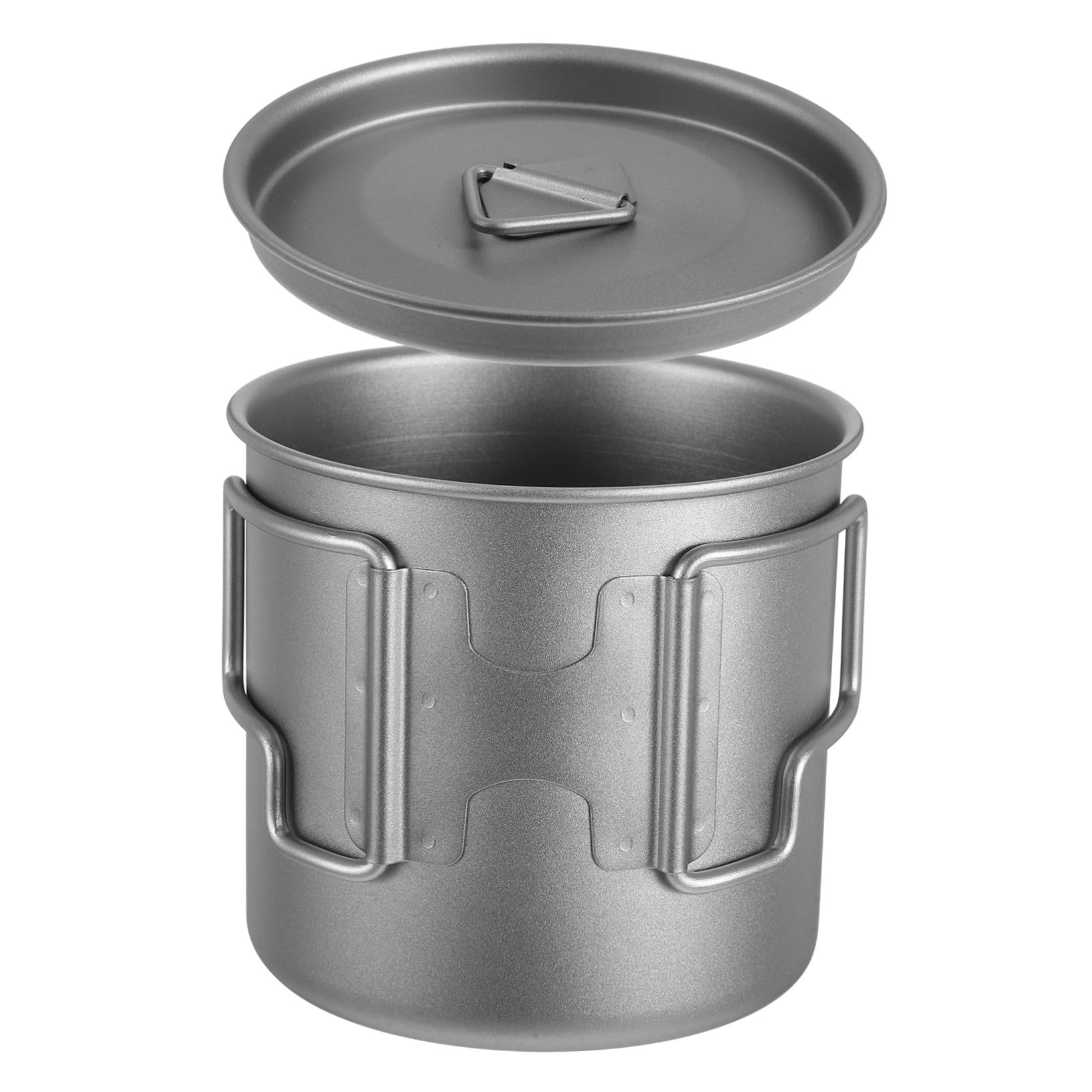 VALICLUD Titan-wasserbecher Mit Klappbarem Griff Outdoor-wander-camping-kaffeebecher Mit Deckel Tragbares Titan-trinkgefäß Für Camping Und Rucksackreisen Kochen Und Abkochen