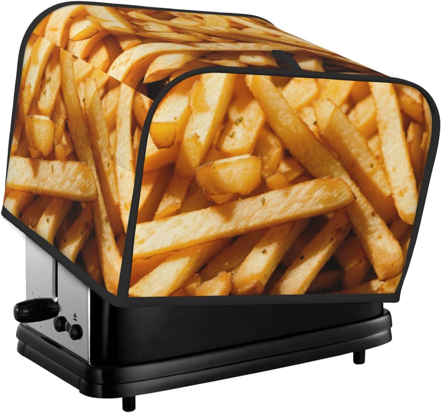 Fast Food Print 4-Slice Toaster Cover Kitchen Appliance For Bread Home Protector Daily Usability