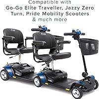 Vista 3 de Reposabrazos de vinilo negro de 10 pulgadas para scooters de movilidad Go-Go, almohadillas de repuesto para reposabrazos de scooter Jazzy Zero Turn