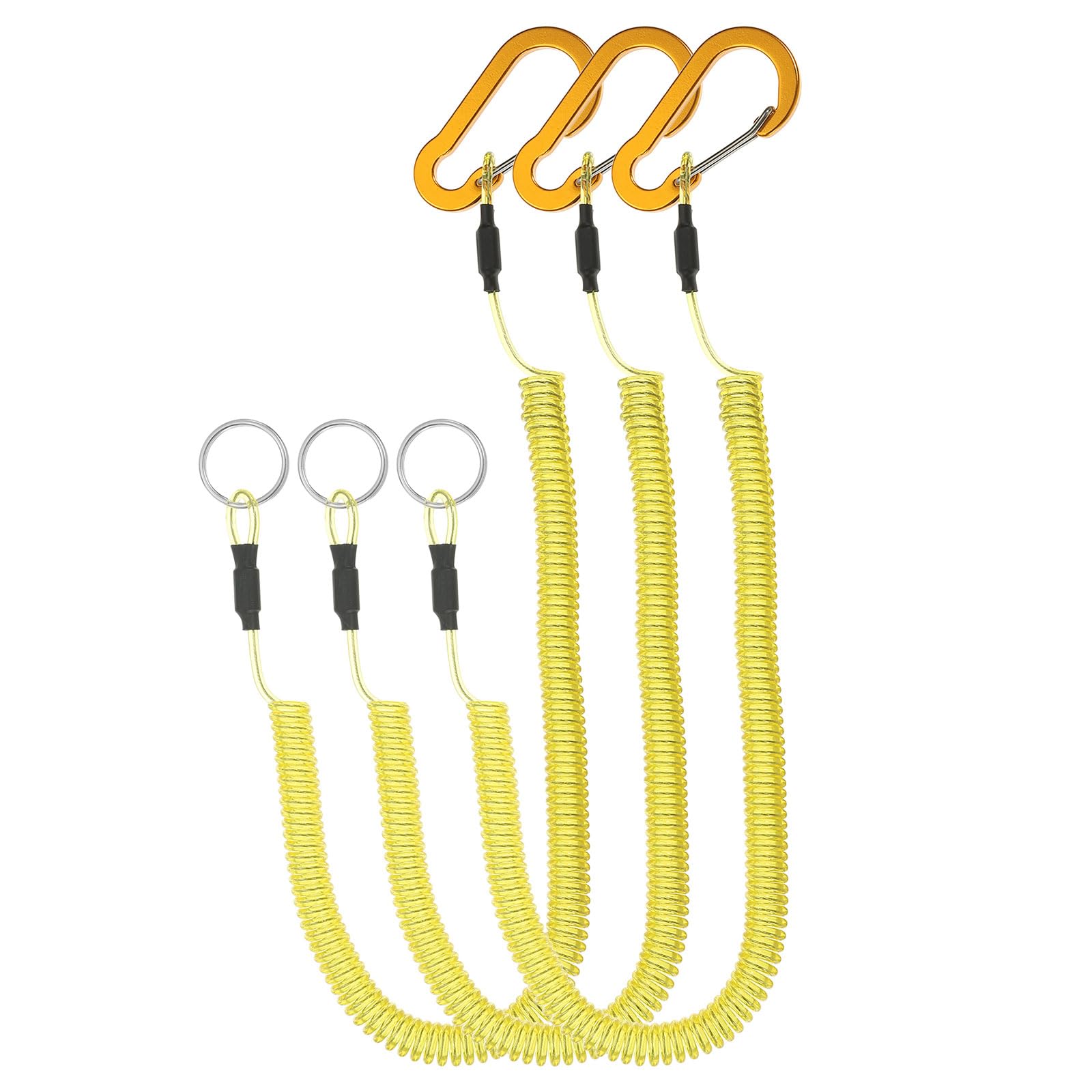 PATIKIL 3pcs Retractable Spring Coil Straps