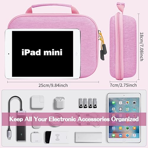 Miniatura 4 de FYY Estuche organizador electrónico de viaje, estuche rígido de viaje para electrónica, organizador de cables de viaje para cargadores y cables,