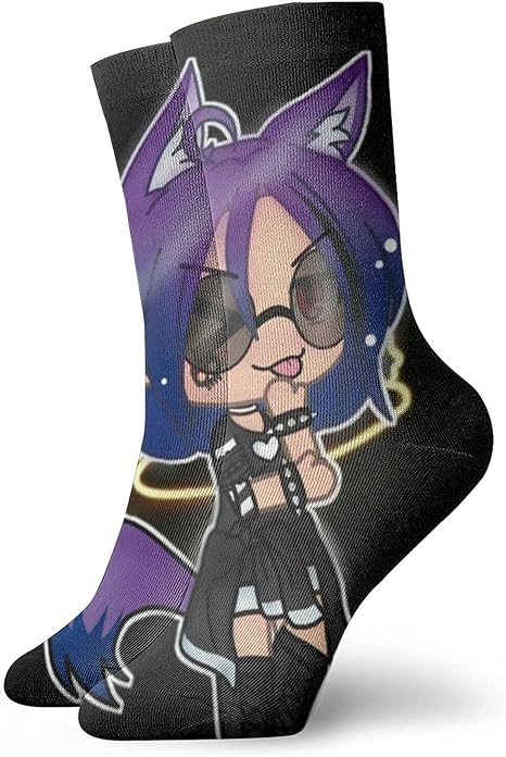 Gacha Life Anime women cute non slip warmcompression socksWhite One